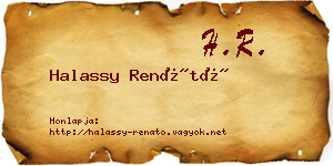 Halassy Renátó névjegykártya