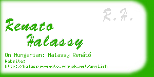 renato halassy business card