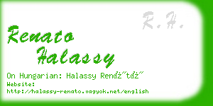 renato halassy business card